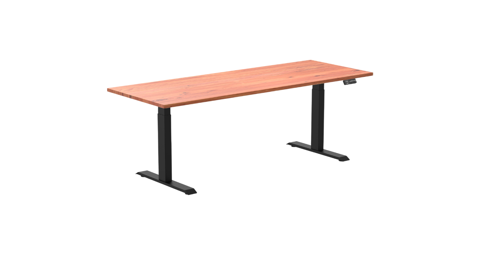 Desky 200 x 75cm Red Cedar Dual Softwood Sit Stand Desk - Matte Black