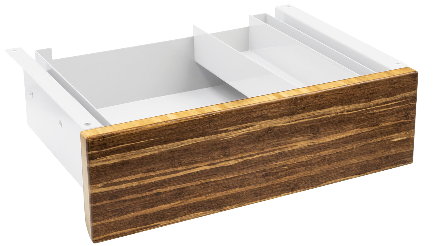 Desky Minimal Tiger Bamboo Under-Desk Drawer - White