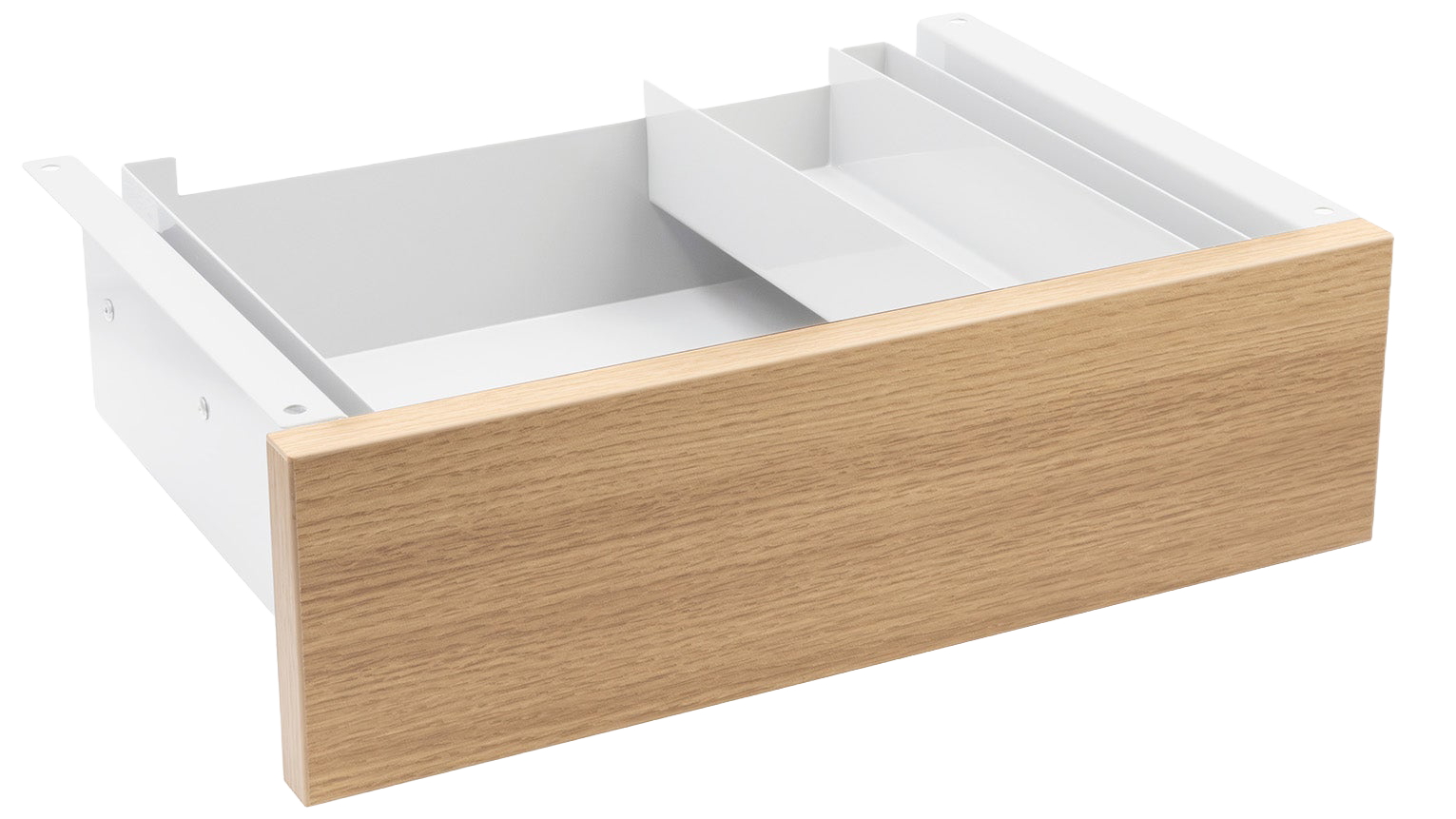 Desky Minimal Sublime Teak Melamine Under-Desk Drawer - White