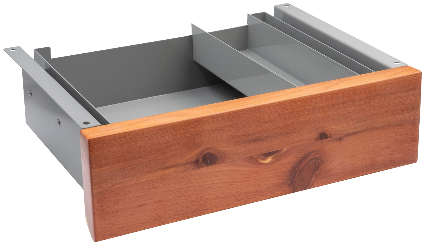 Desky Minimal Red Cedar Softwood Under-Desk Drawer - Grey