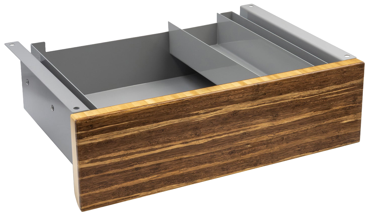 Desky Minimal Tiger Bamboo Under-Desk Drawer - Grey
