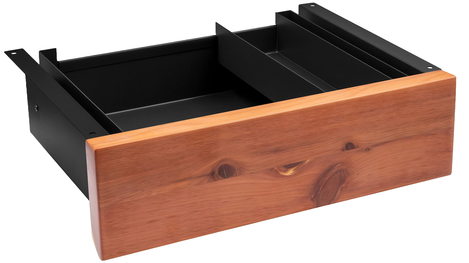 Desky Minimal Red Cedar Softwood Under-Desk Drawer - Black