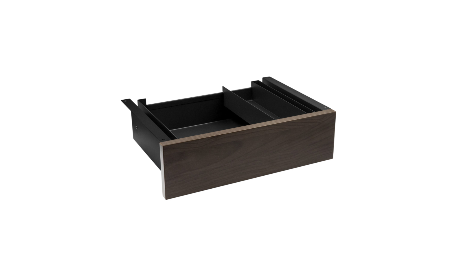 Desky Burnished Wood Melamine Minimal Under Desk Drawer - Black