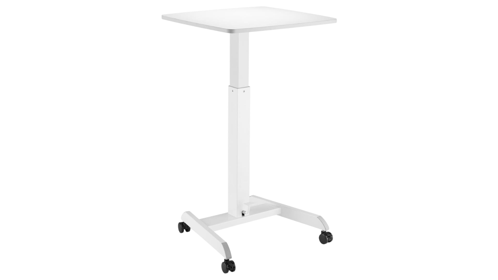 Desky Zero Pedestal Stand Up Desk - White