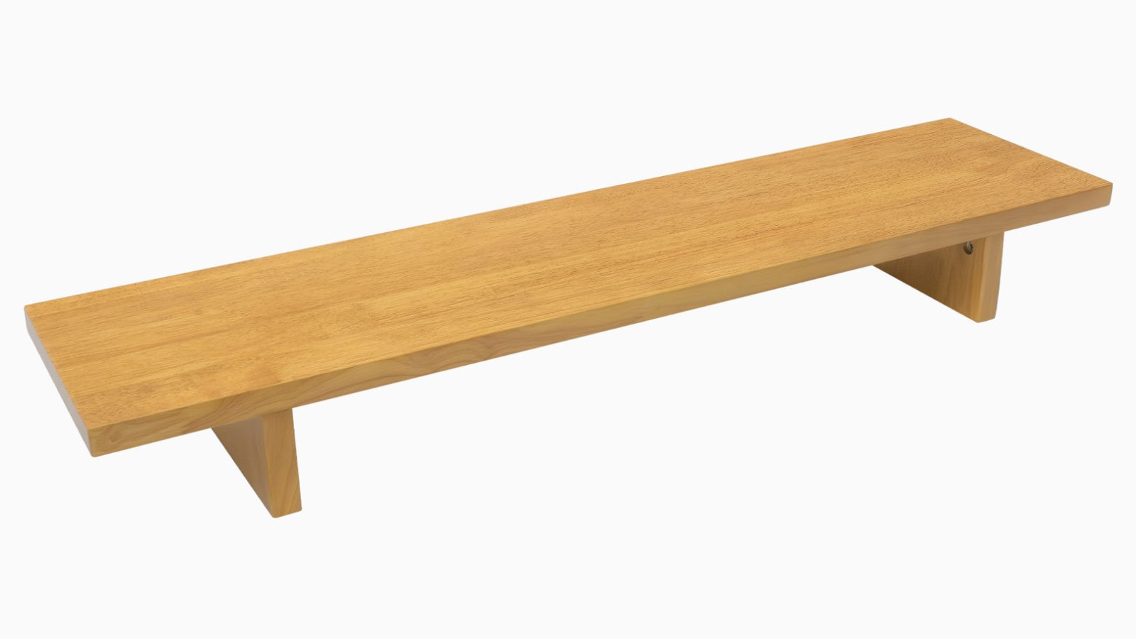 Desky Light Oak Rubberwood Monitor Stand