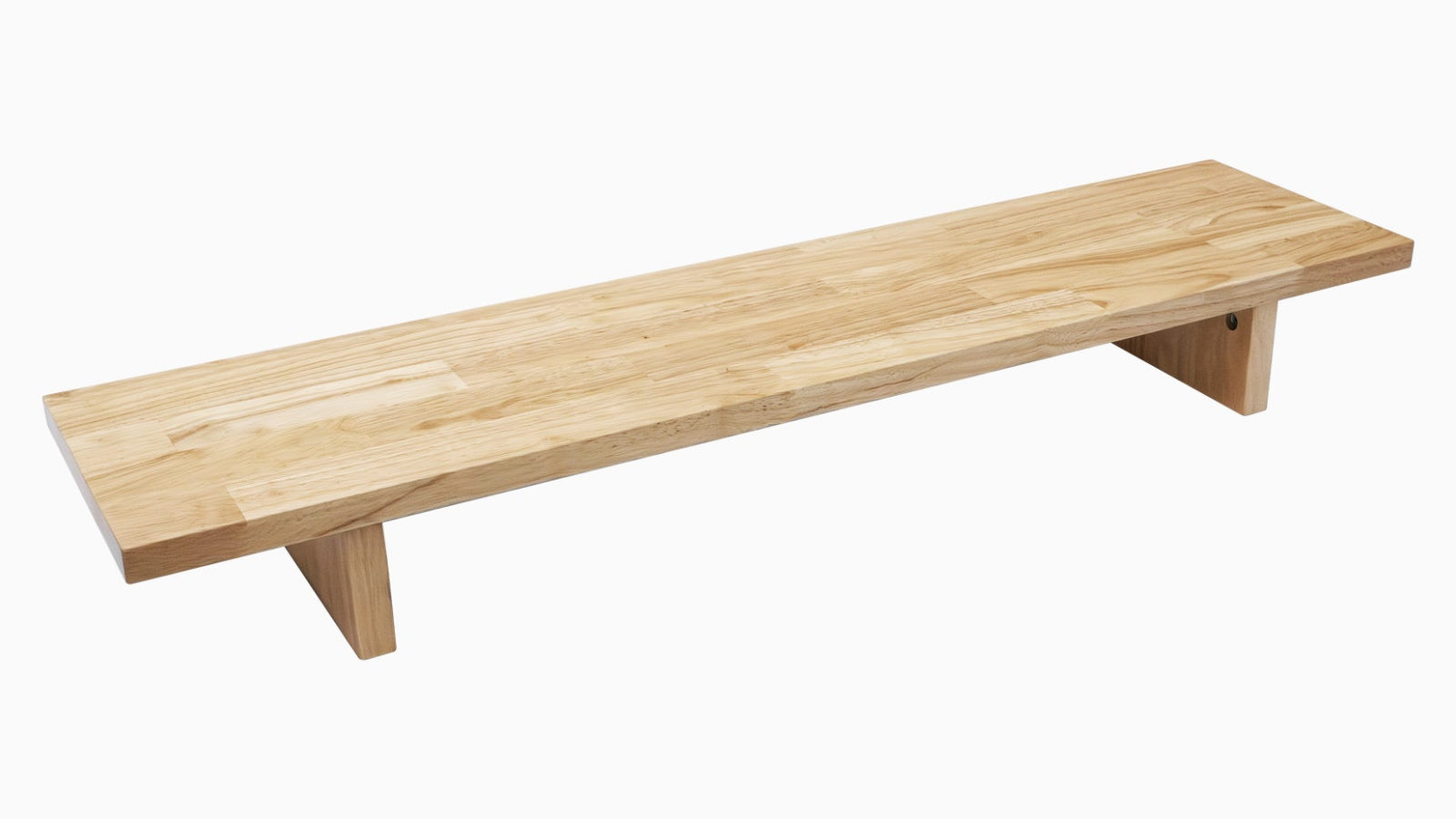 Desky Natural Rubberwood Monitor Stand