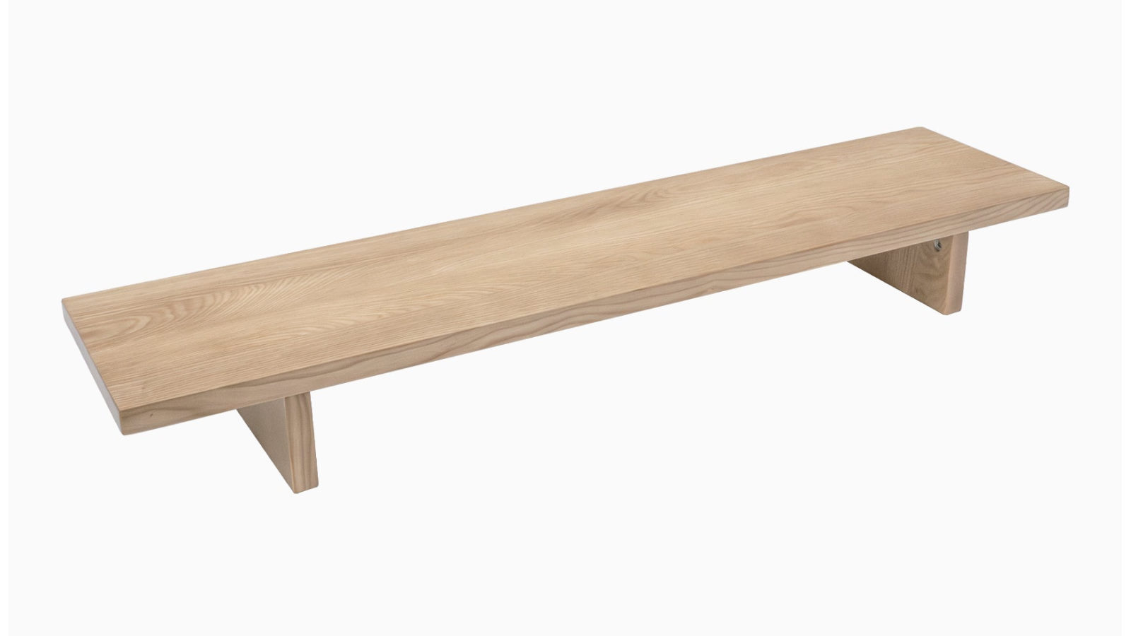 Desky White Ash Hardwood Monitor Stand