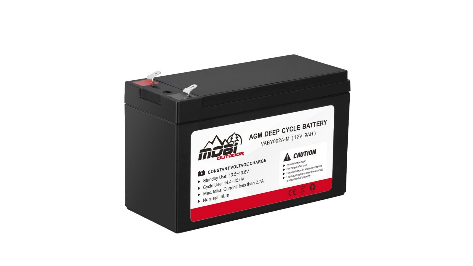 Mobi 12V 9AH AGM Battery Deep Cycle Battery