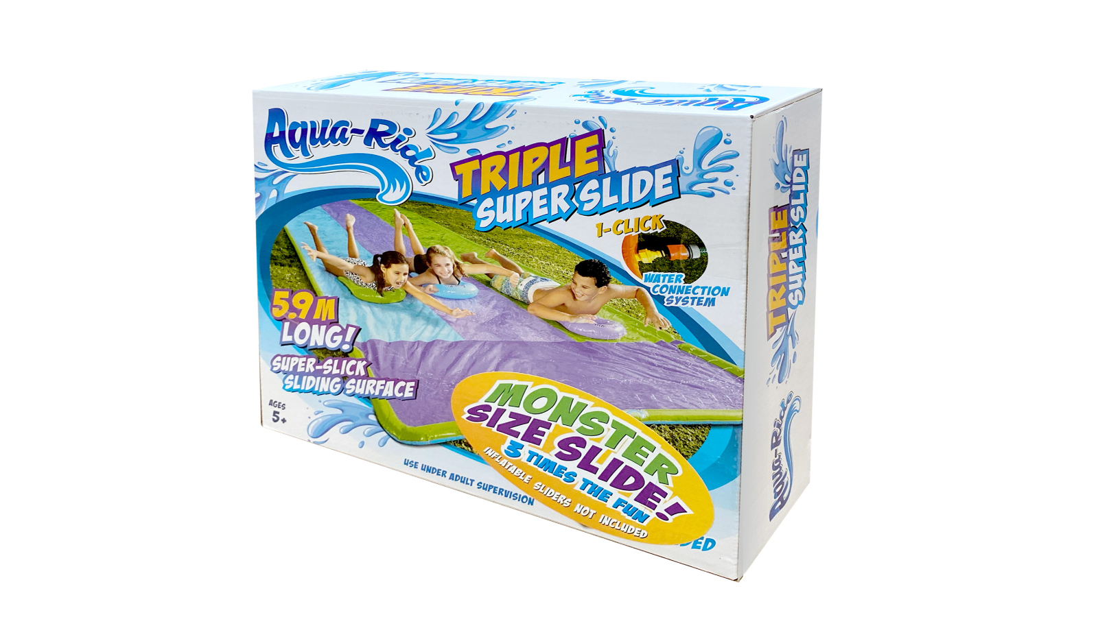Aqua Laieusre Kids Outdoor Activity Ride Triple Water Slide
