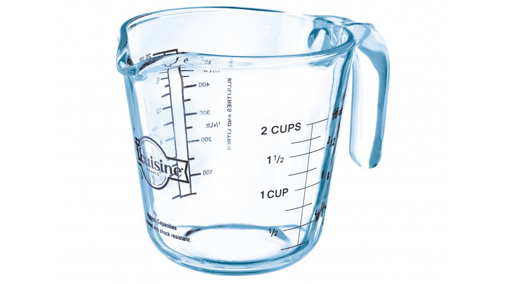 O'Cuisine 0.5L/2 Cups Borosilicate Glass Measuring Jug