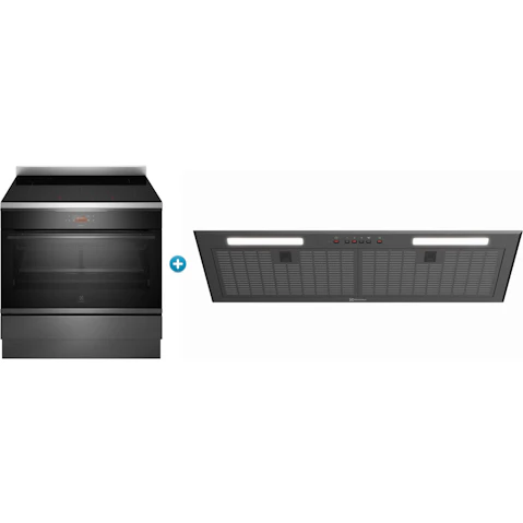 Electrolux 900mm UltimateTaste 900 Electric Freestanding Cooker plus 700 Integrated Rangehood Package