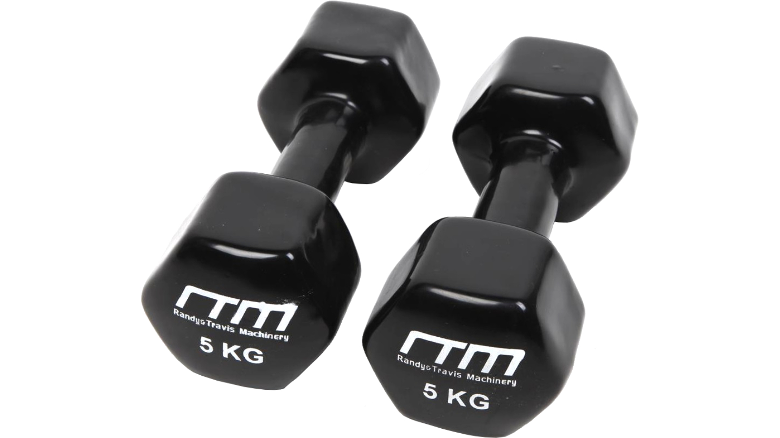 Serrano Dumbbells Pair PVC Hand Weights Rubber Coated - 5kg