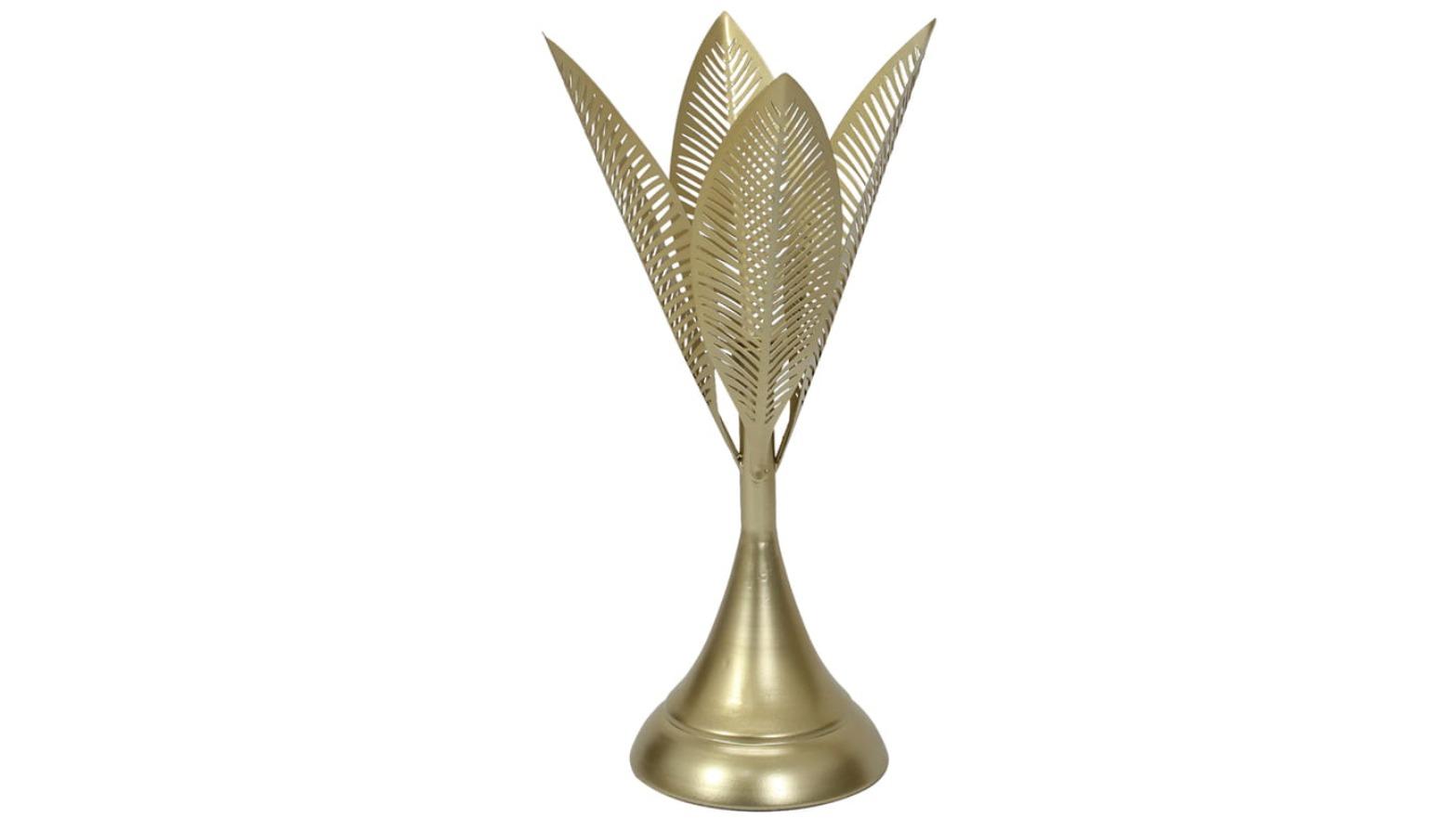 High St Aura Leaves Taper Candle Holder - 15 x 40cm