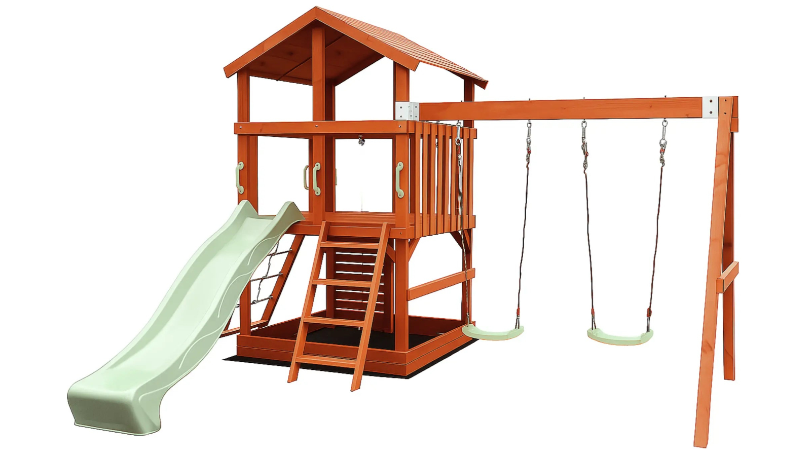 Hide & Seek Kids Matilda Slide with Accessories Playset - Sage