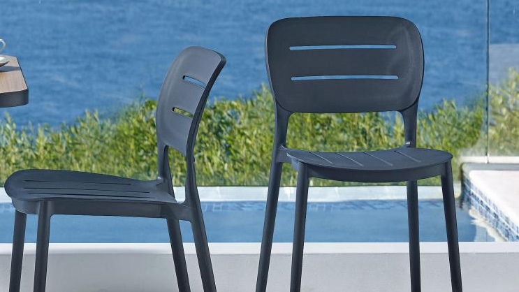 Sage Outdoor Armless Dining Chair - Charcoal