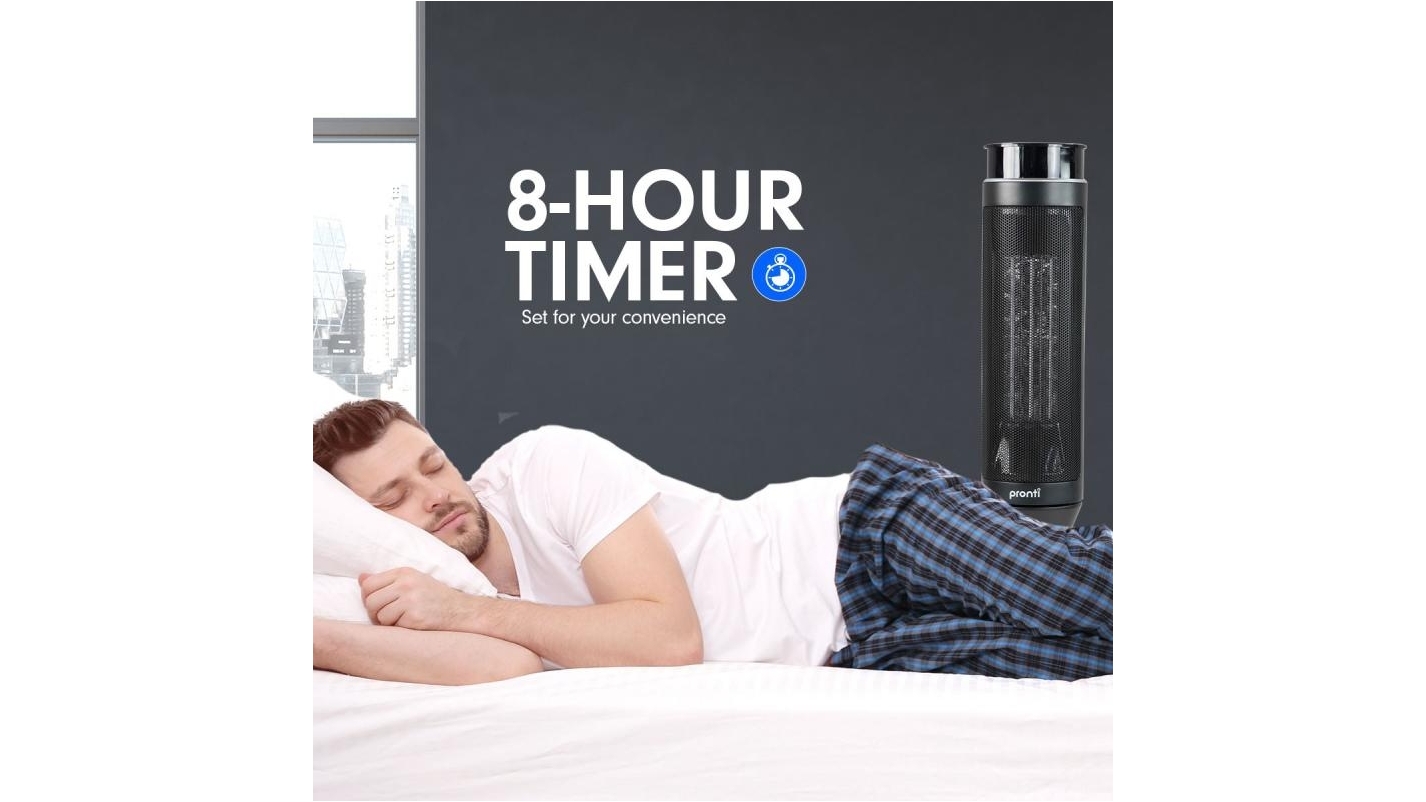 Pronti Electric Tower Heater 2000W Black Harvey Norman