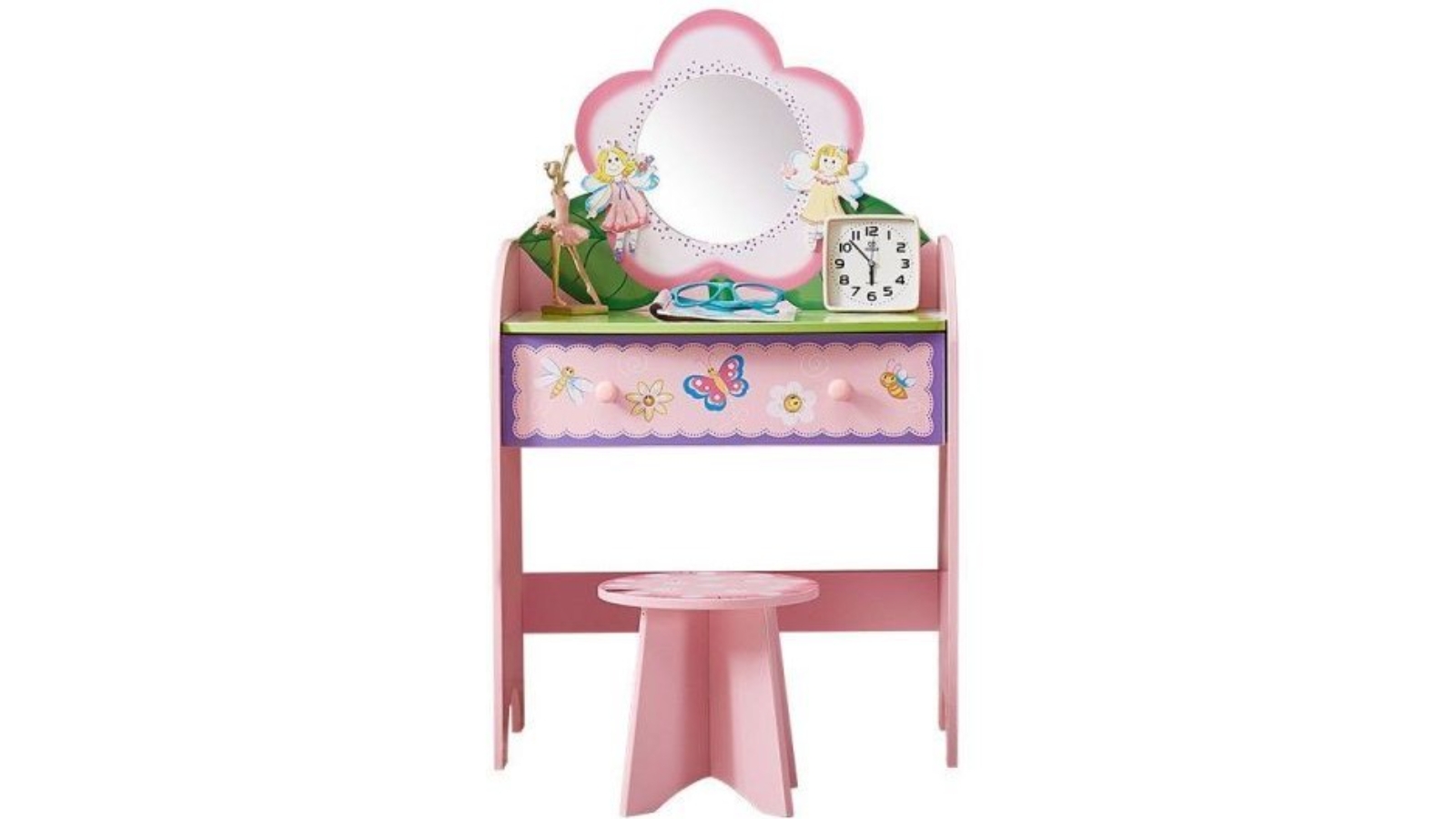 All 4 Kids Olivia the Fairy Girls Dressing Table with Stool | Harvey Norman