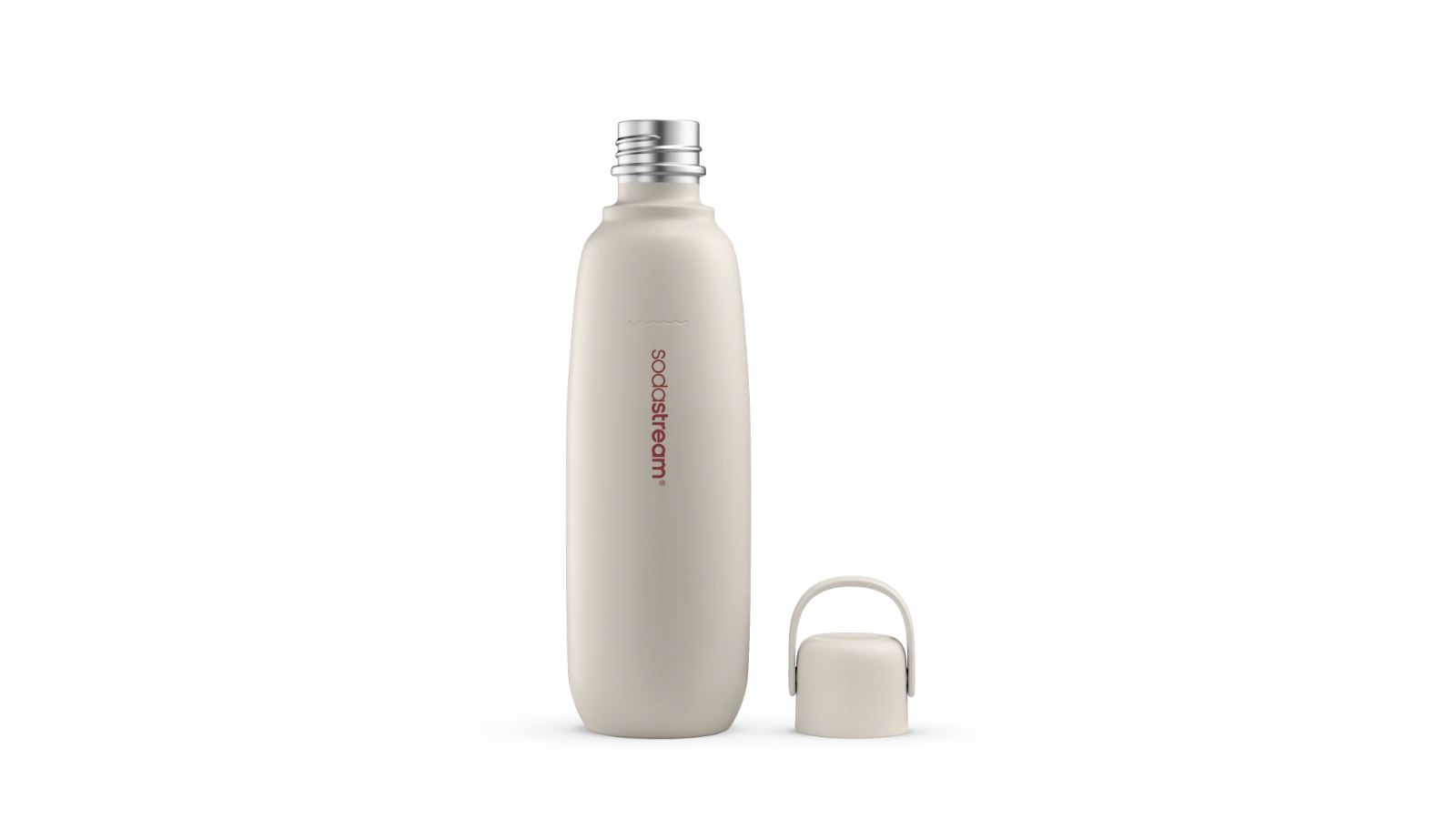 SodaStream 0.9L Stainless Steel Single Fizz & Go Cool Bottle - Sand