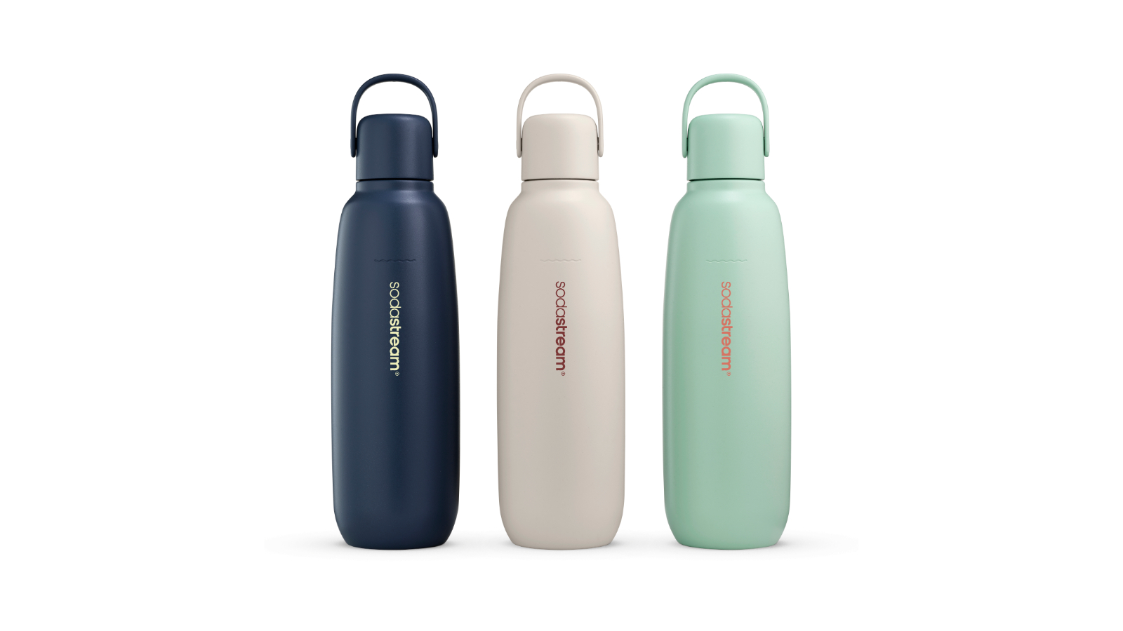 SodaStream 0.9L Stainless Steel Single Fizz & Go Cool Bottle