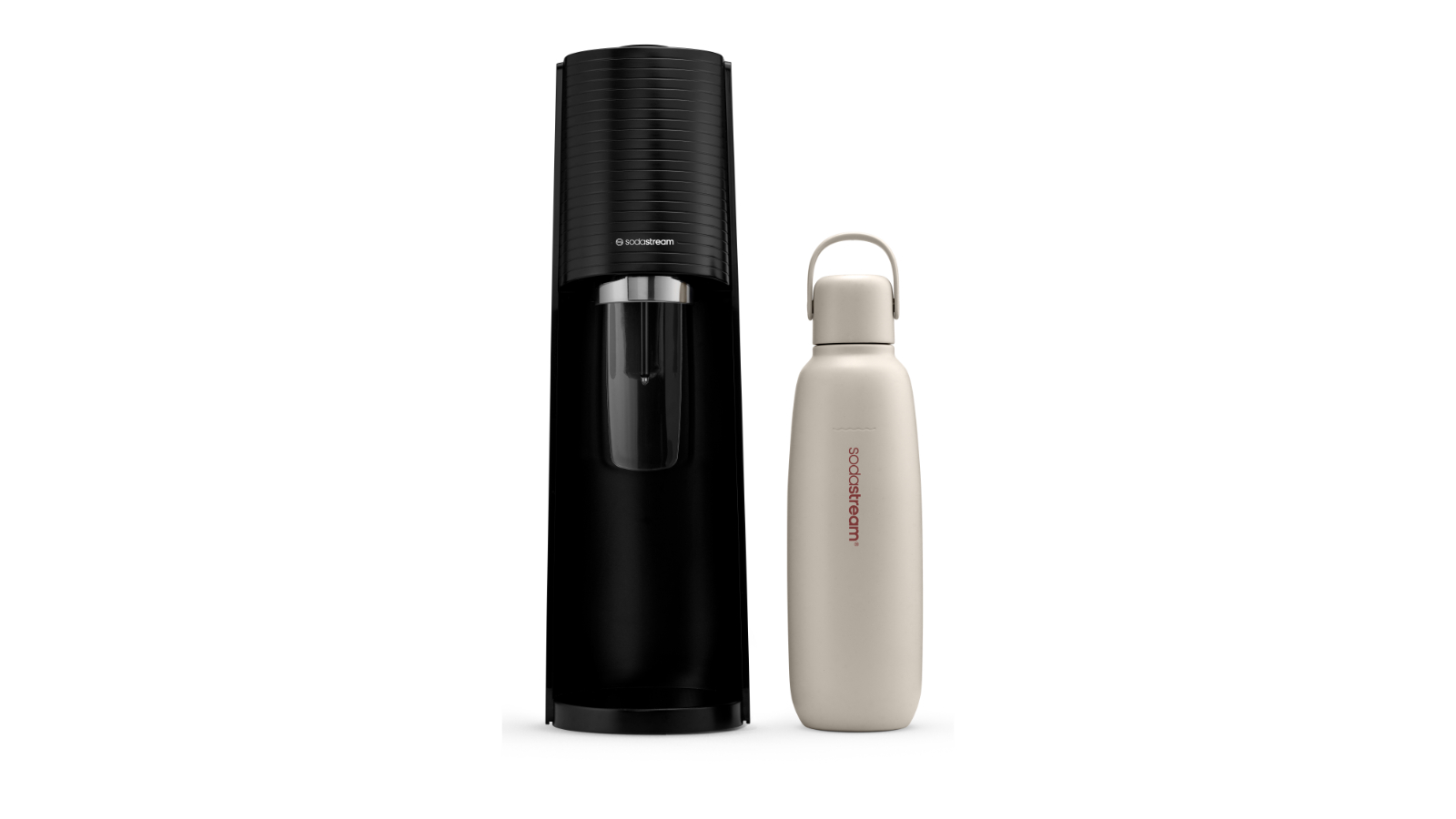 SodaStream 0.9L Stainless Steel Single Fizz & Go Cool Bottle - Sand ...