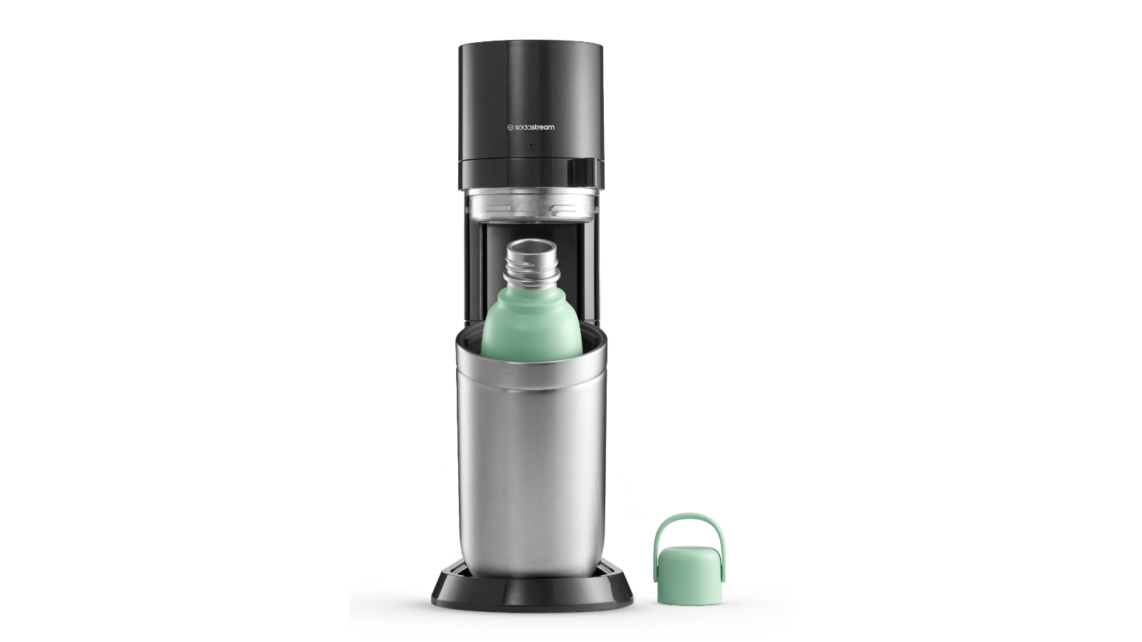 SodaStream 0.9L Stainless Steel Single Fizz & Go Cool Bottle - Mint ...