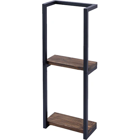 Randy and Travis Machinery Stylish Bathroom Towel Storage Rack with Wooden Shelves