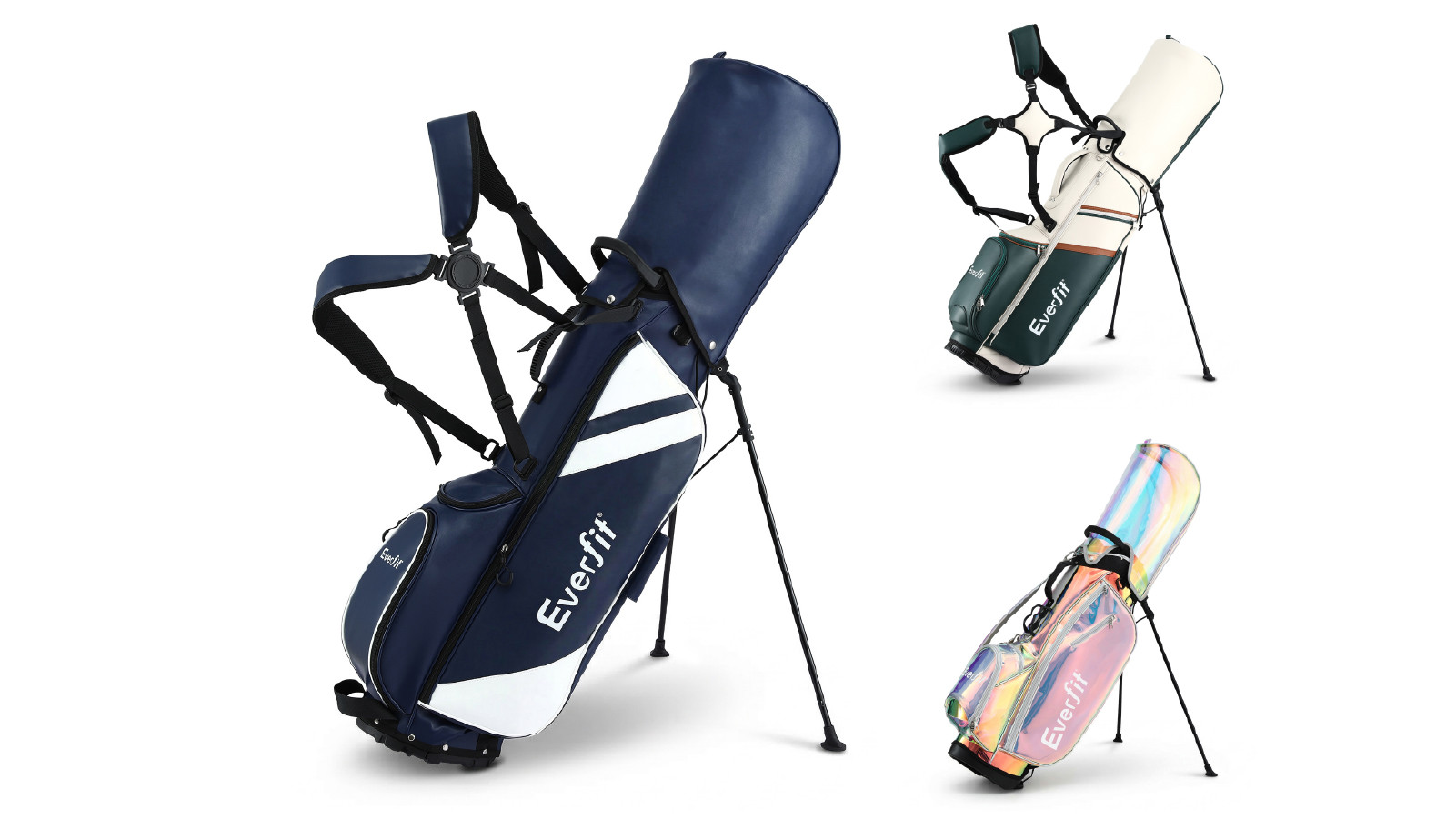 Everfit Lightweight Dual Strap Club Divider Golf Stand Bag