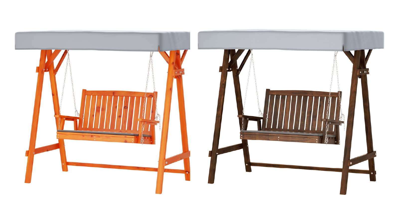 Gardeon 2 Seater Outdoor Wooden Swing Chair With Canopy