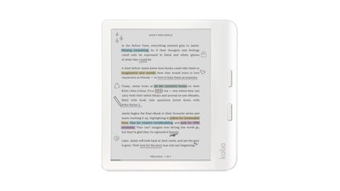 Kobo Libra Colour E-Book Reader - White | Harvey Norman