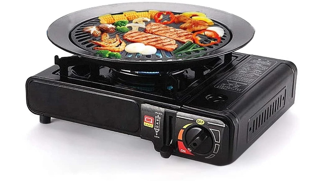 AUPK Portable Gas BBQ Stove with Grill Plate