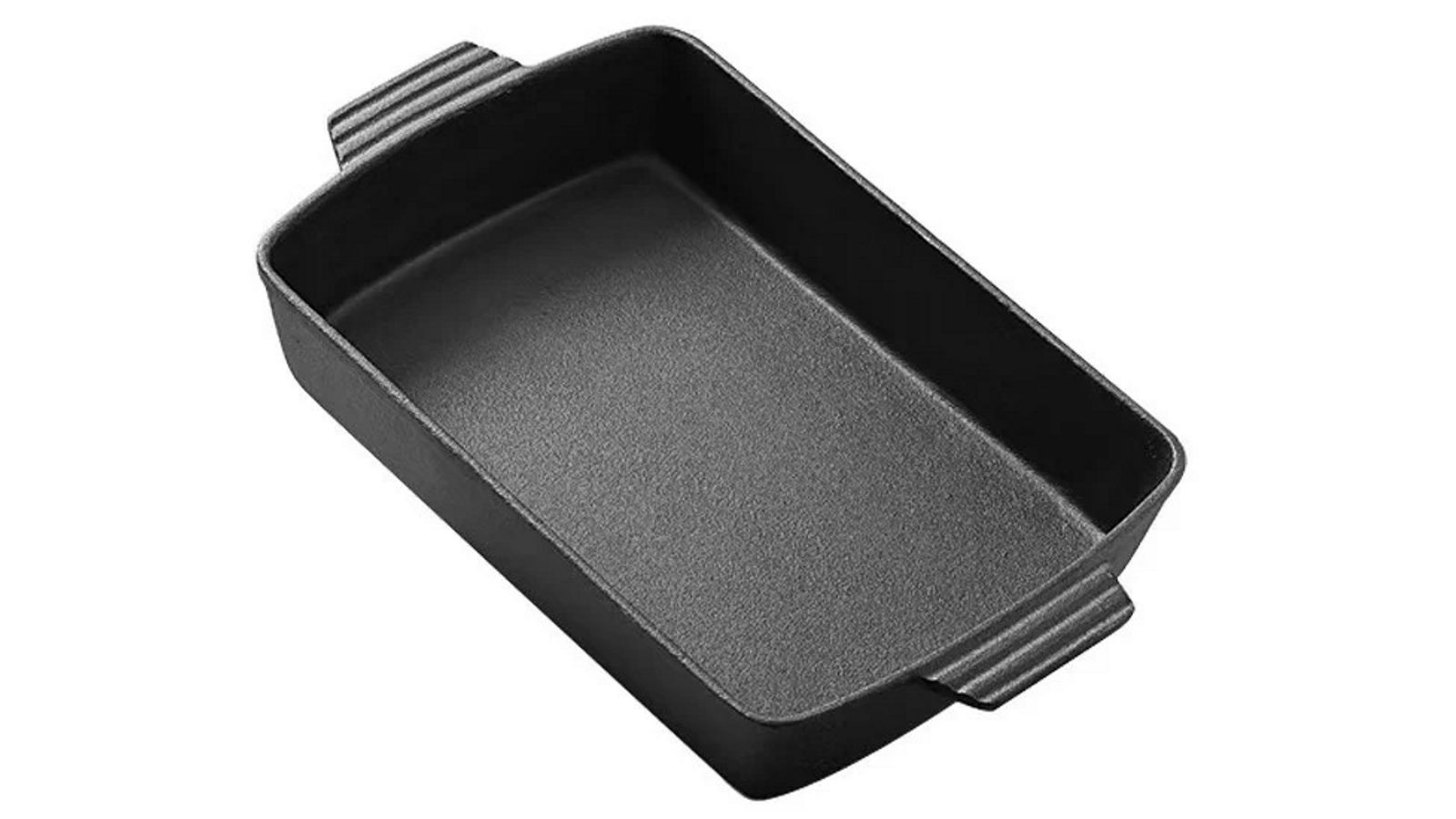 AUPK 33cm Heavy-Duty Uncoated Cast Iron BBQ Grill Pan or Baking Pan