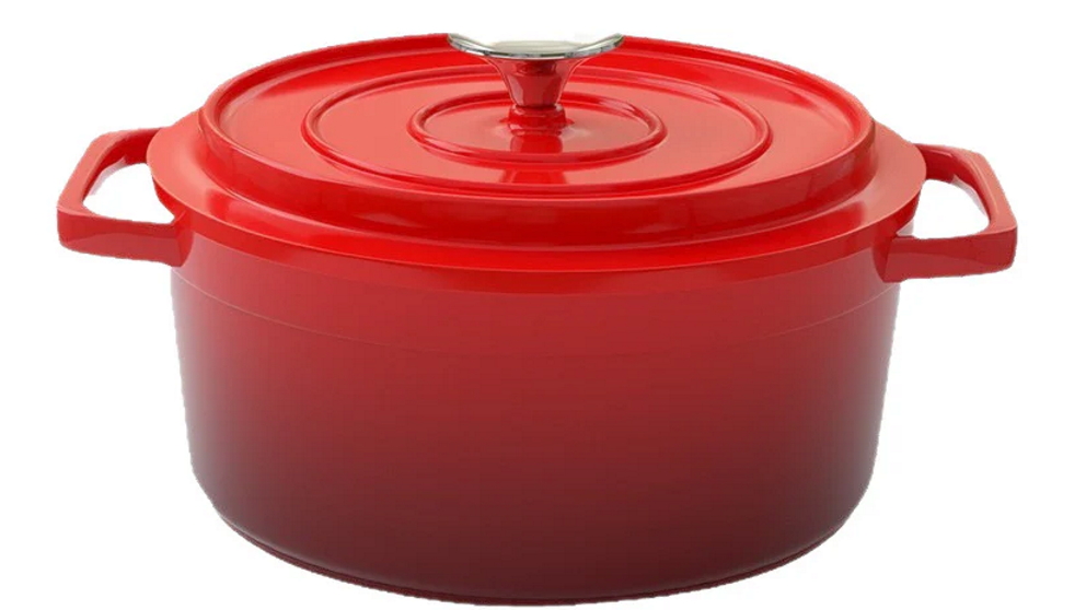 AUPK 24cm 5L Cast Iron Casserole/Dutch Oven