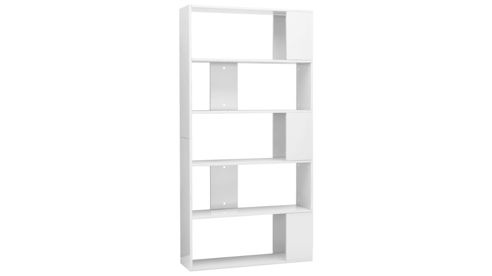 vidaXL High Gloss White 80 x 24 x 159cm Book Cabinet/Room Divider