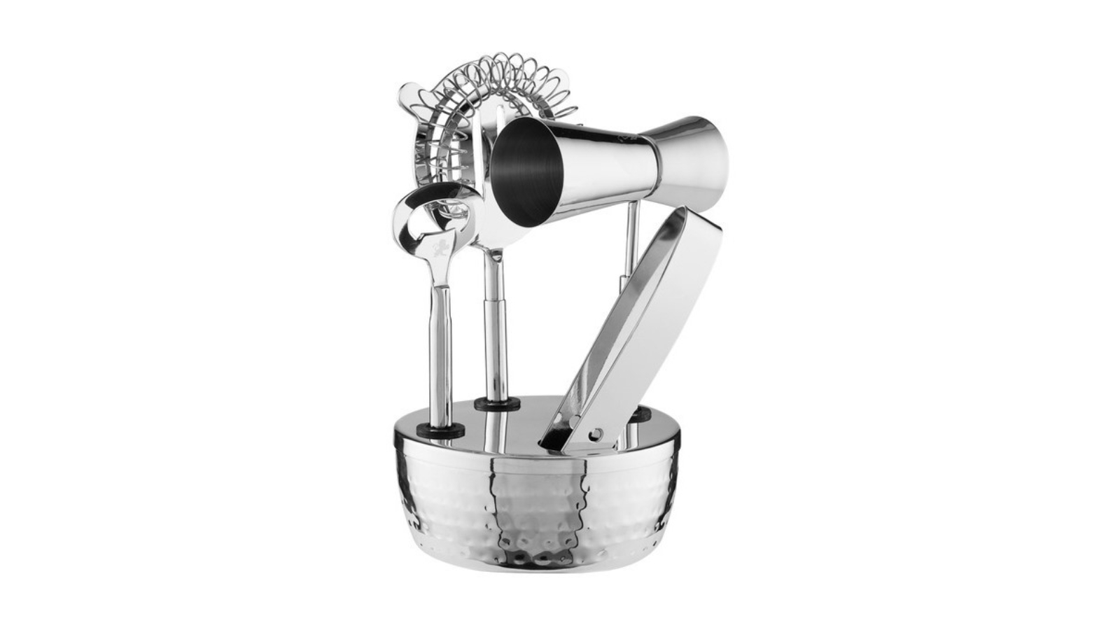 Maxwell and Williams 4 Piece Cocktail Co. Lexington Bar Jigger/Strainer Set - Silver