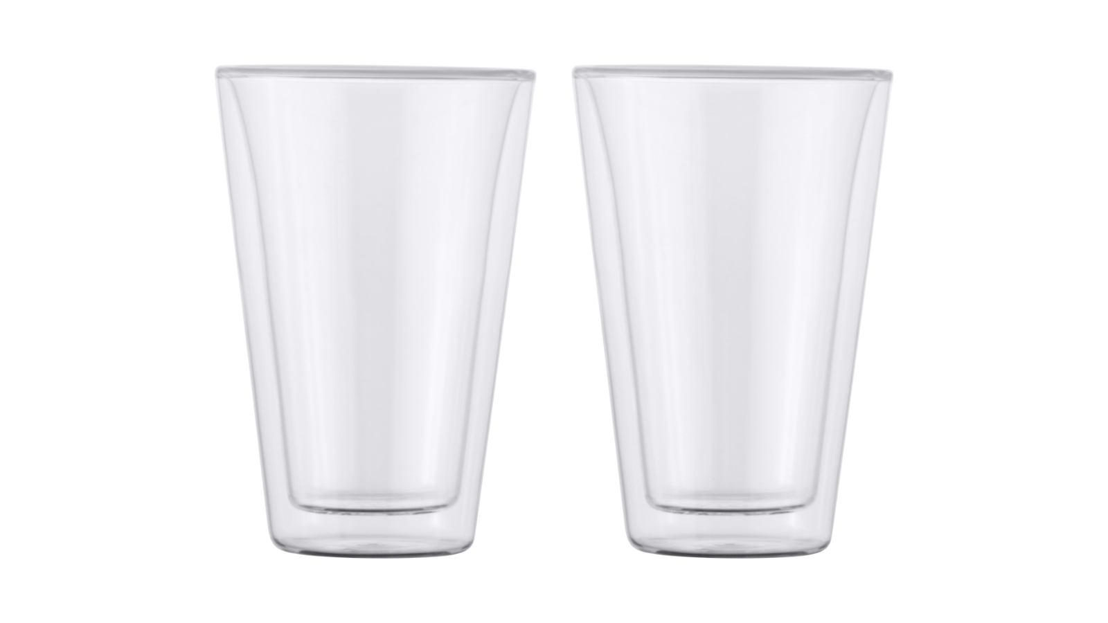 Maxwell and Williams Pack of 2 Blend Double Wall Conica Glass Cup - 400ml