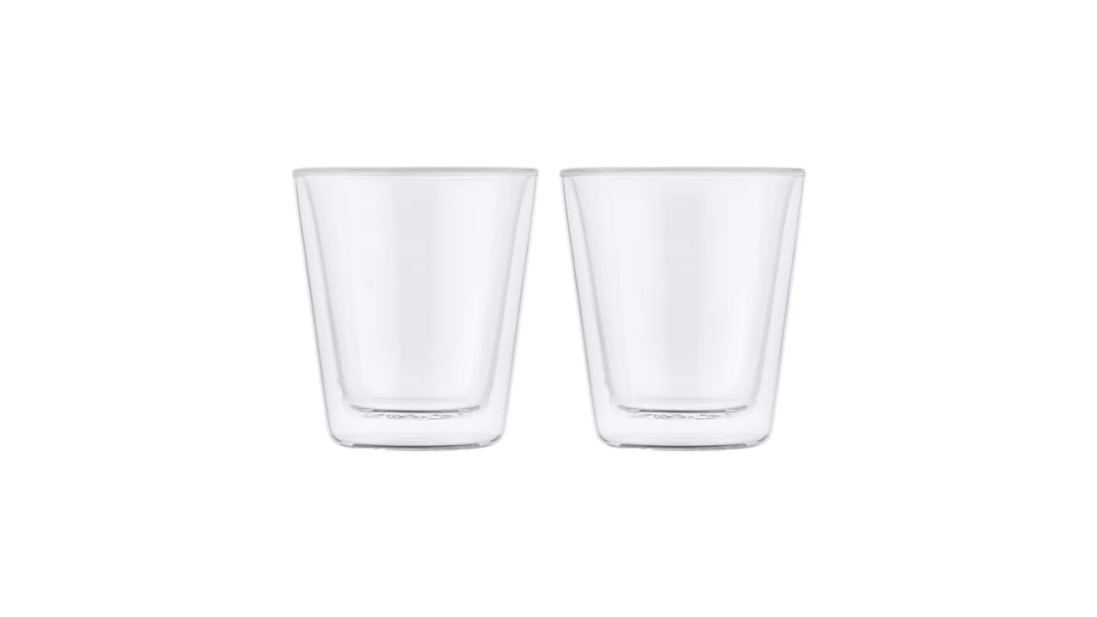 Maxwell and Williams 2 Piece 200ml Blend Double Wall Conical Glass Drink Set - Clear