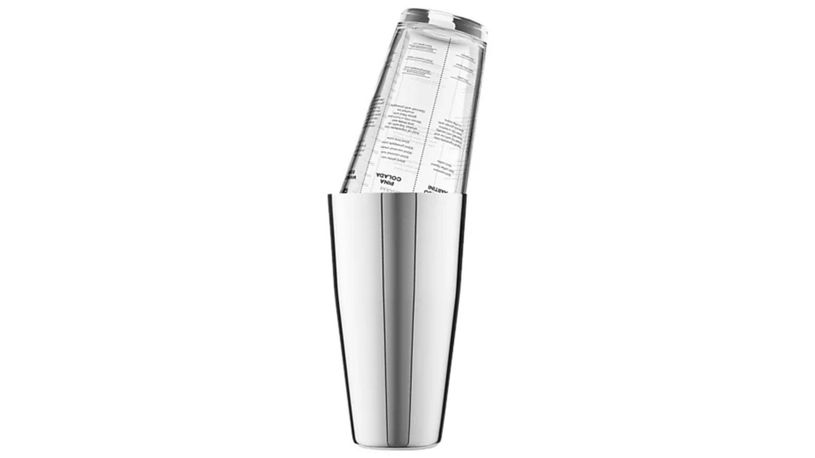 Maxwell and Williams Cocktail and Co Boston 400ml Glass Shaker with Tumbler Tin