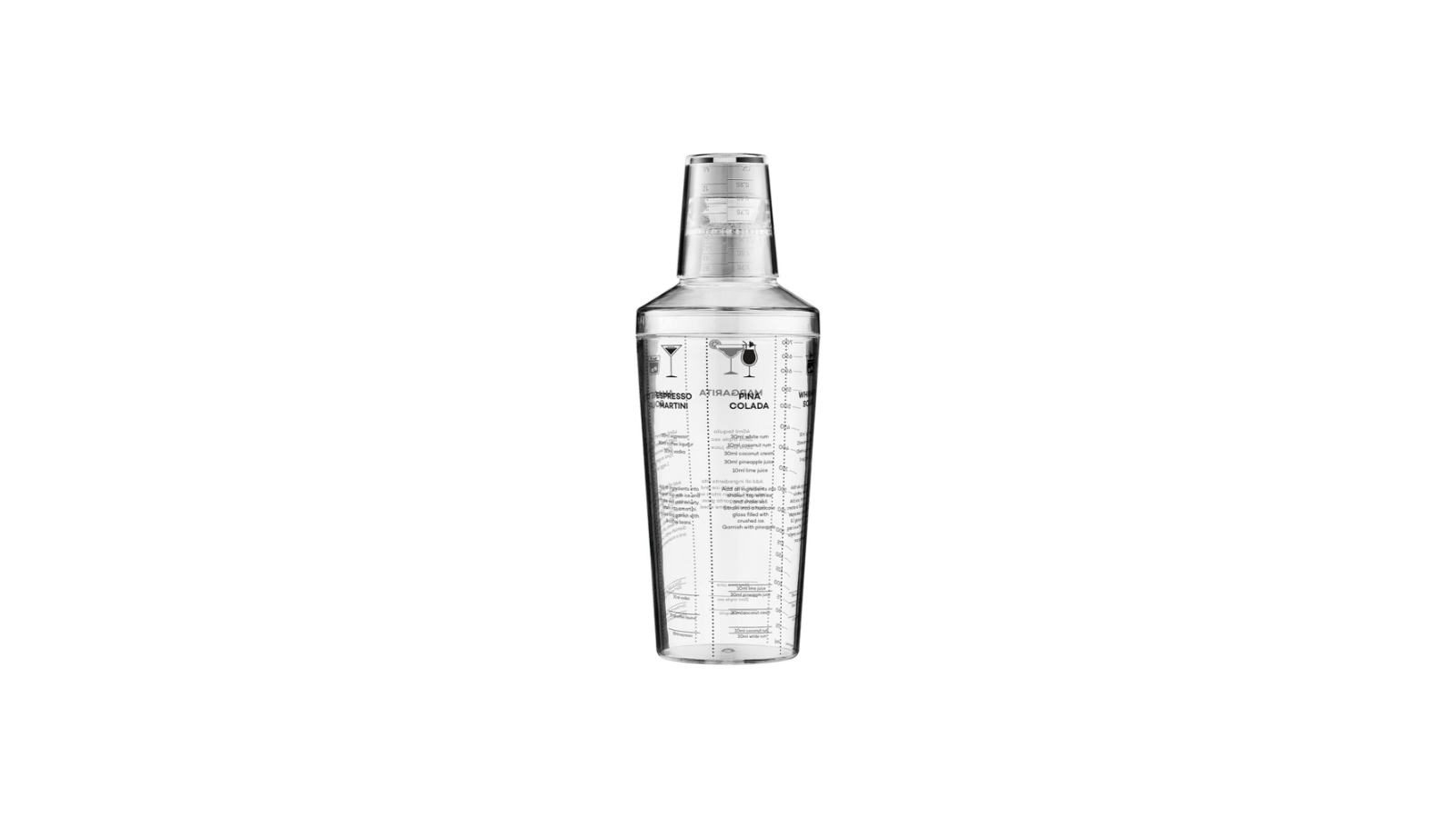 Maxwell and Williams Durable Plastic Stylish Cocktail Co Recipe Shaker - 700ml