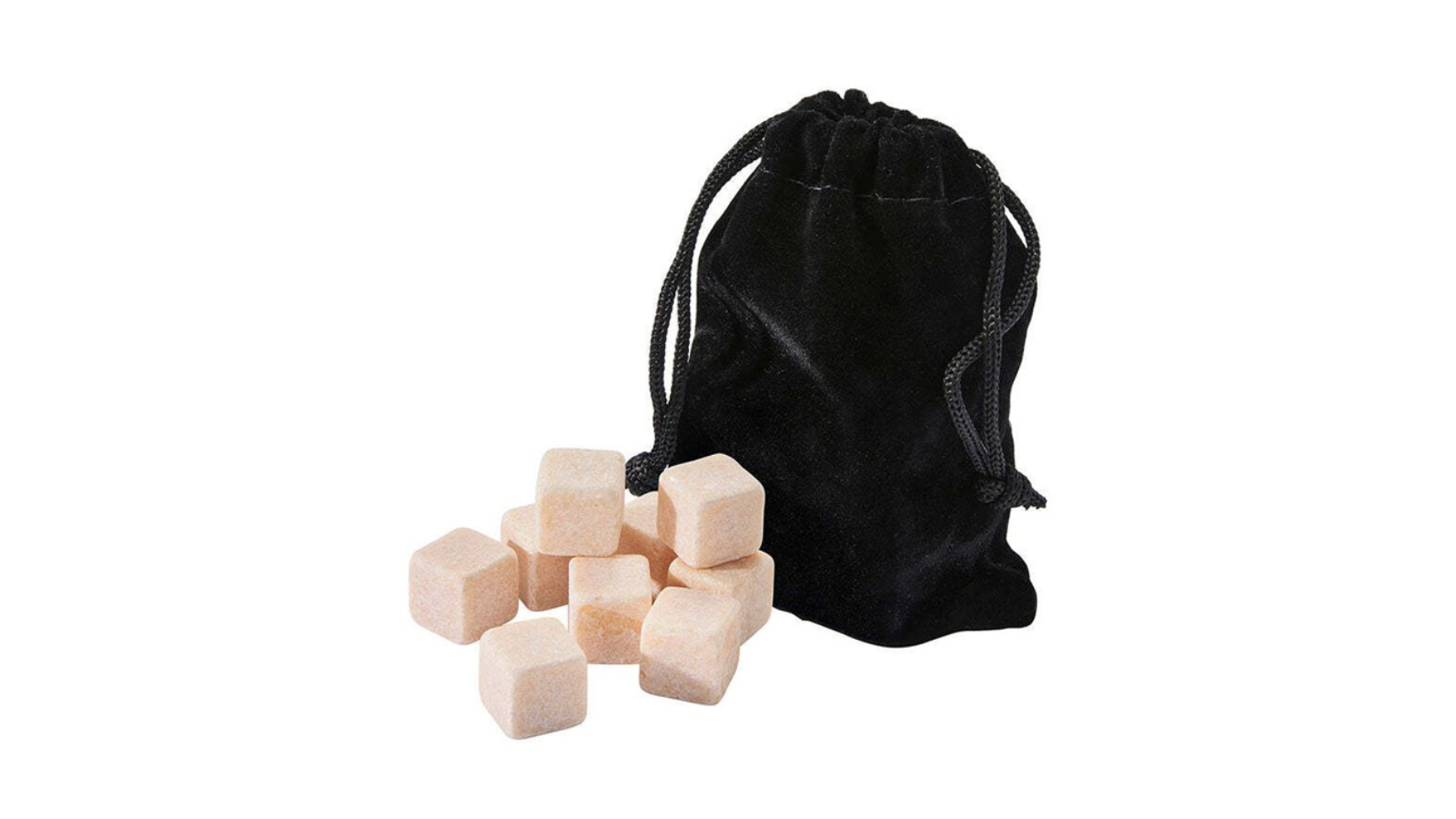 Maxwell and Williams 9 Piece Cocktail Co. Reusable Rose Marble Whiskey Stones with Bag