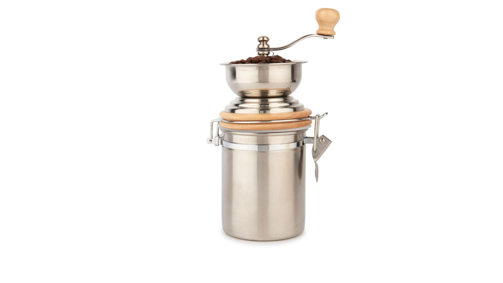 La Cafetiere Stainless Steel Hand Coffee Grinder with Storage - Large