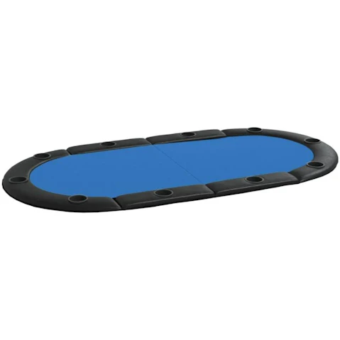 vidaXL 208 x 106 x 3cm 10-Player Folding Poker Tabletop - Blue