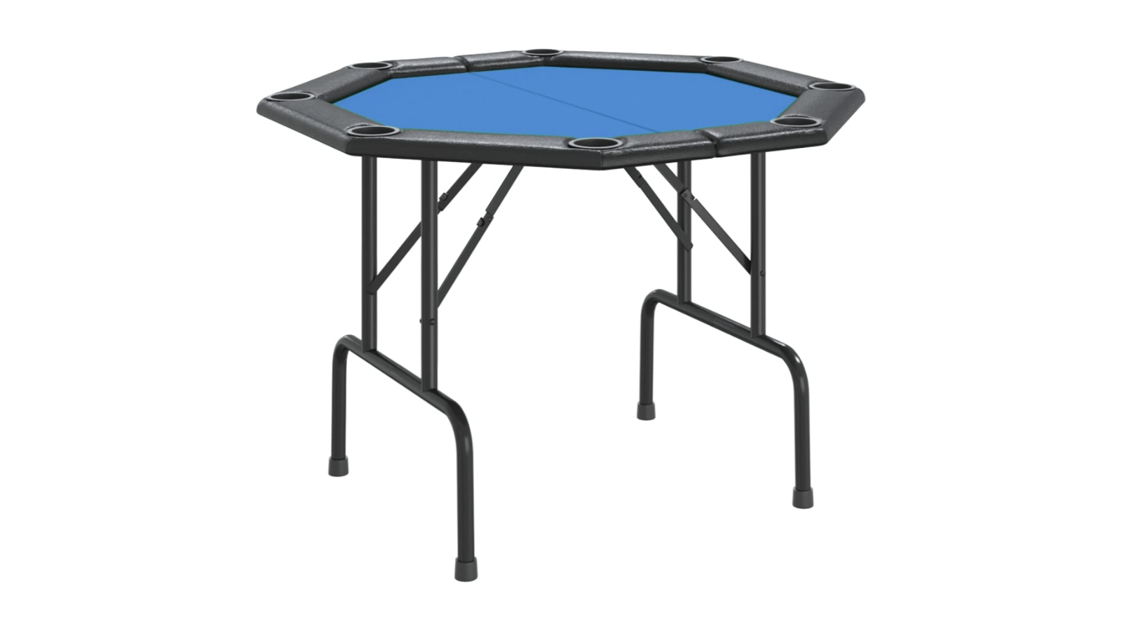 vidaXL 8-Player Blue Folding Poker Table - 108 x 108 x 75cm