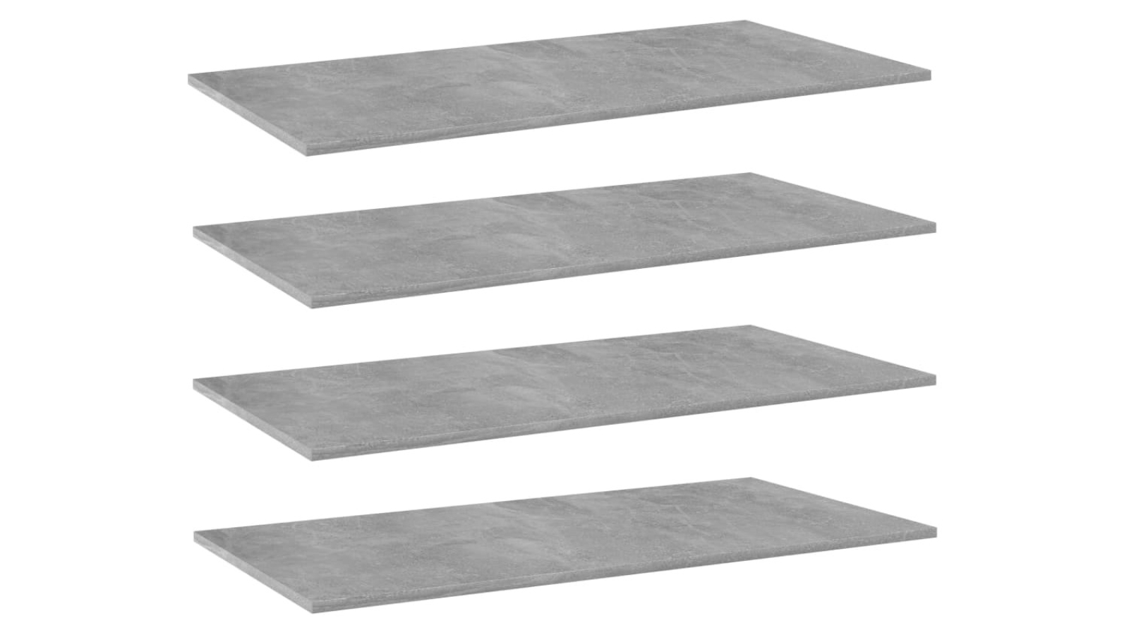 vidaXL 4 Piece Concrete Grey Engineered Wood Bookshelf Board - 80 x 30 x 1.5cm