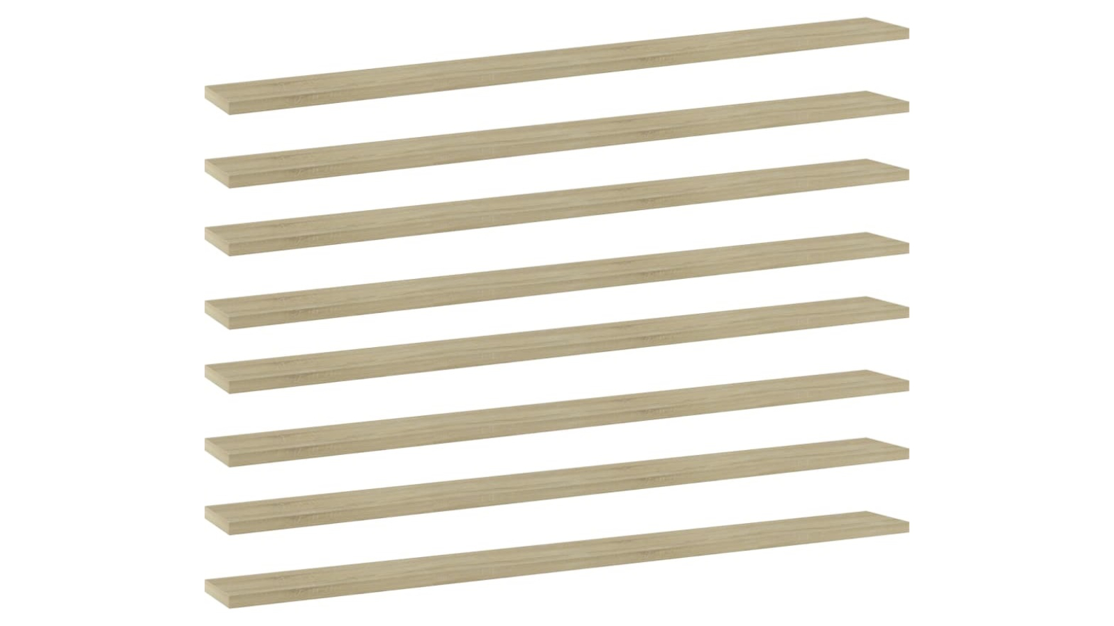 vidaXL 8 Piece Sonoma Oak Engineered Wood Bookshelf Board - 100 x 10 x 1.5cm