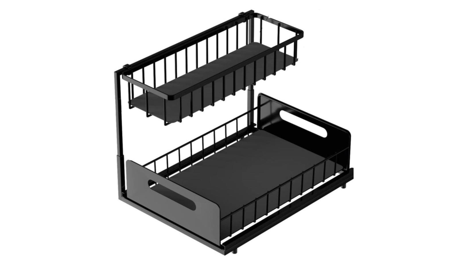 Vikus 2-Tier Kitchen Sink Organiser - Black