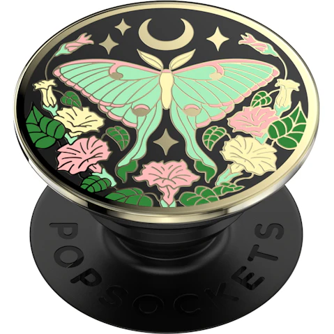 PopSockets PopGrip PopTop plus PopChain Lite (Adhesive) - Enamel Luna Moth