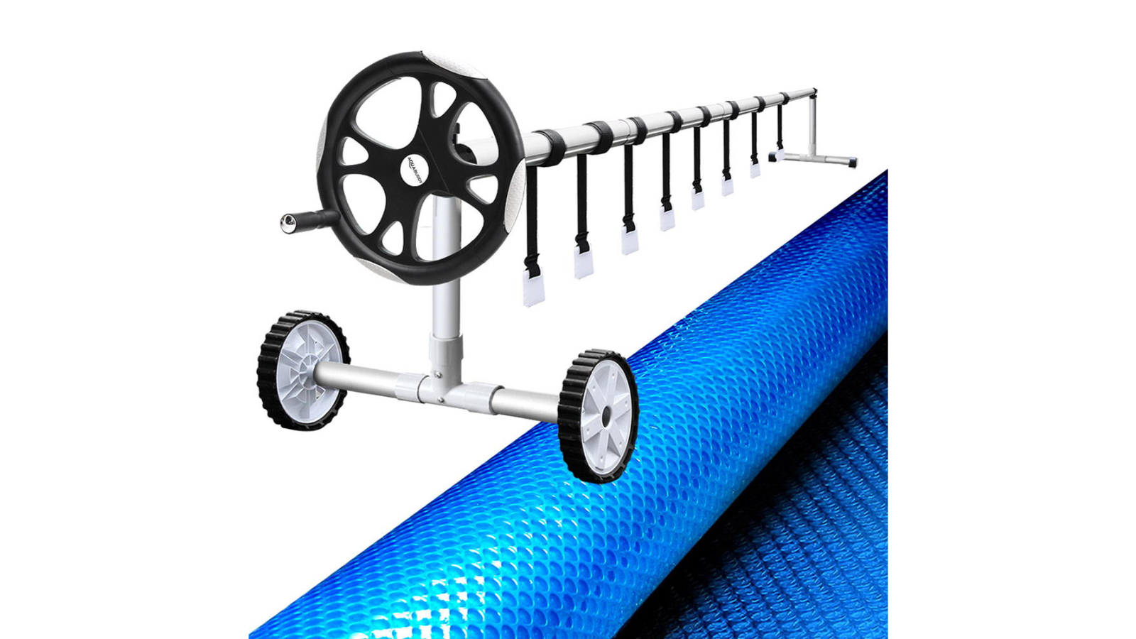 Aqua Buddy Adjustable Solar Swimming Pool Cover Roller Blanket - 8 x 4.2 Metre