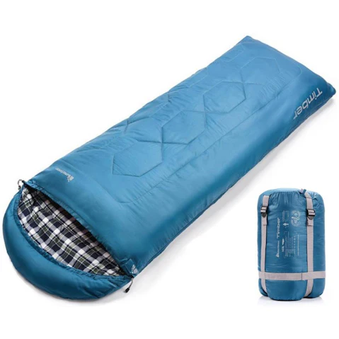 Meteor For The Winners All Season Rectangular Sleeping Bag with Hood - Blue