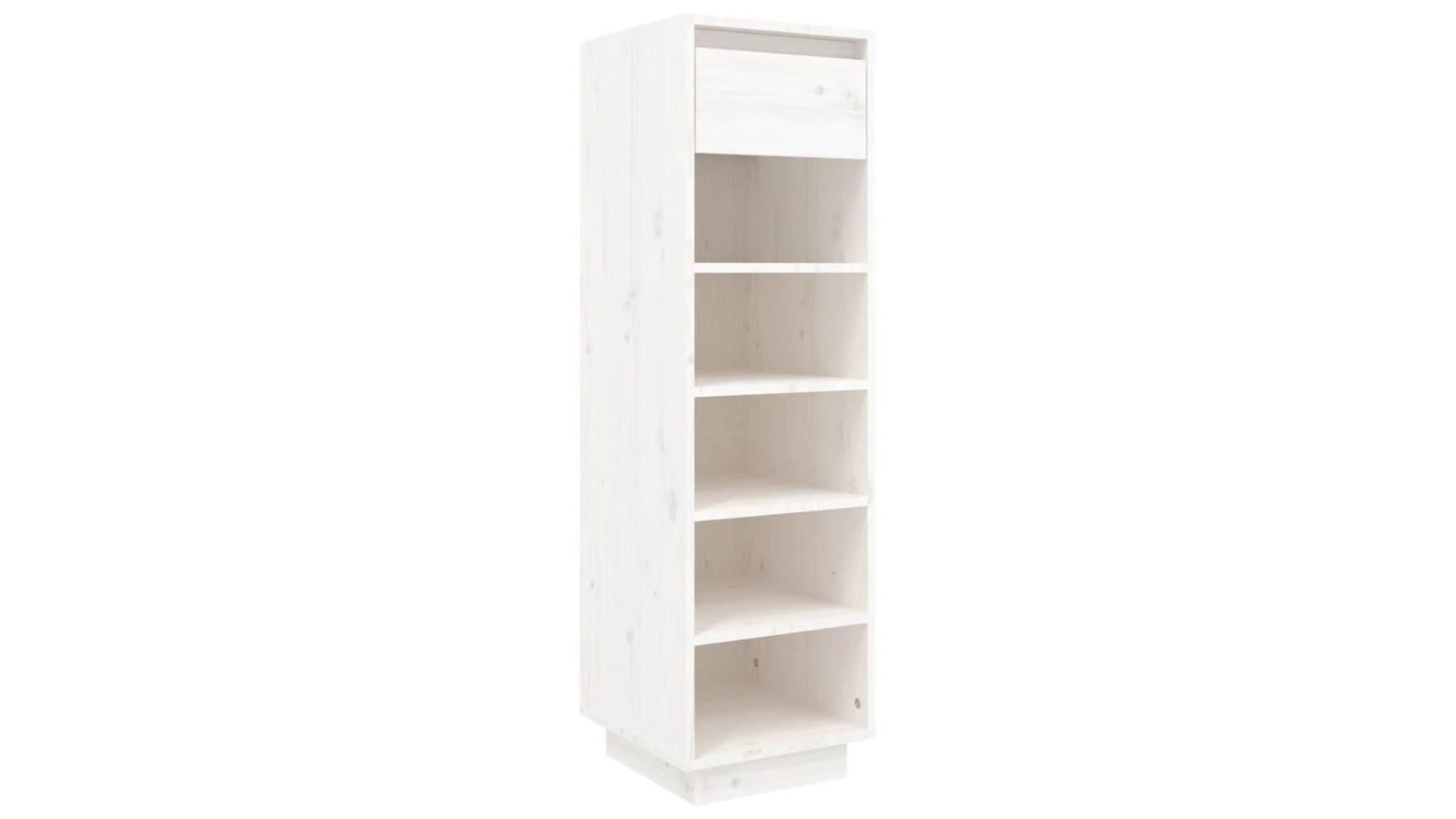 vidaXL 34 x 30 x 105cm Solid Pinewood Shoe Cabinet - White