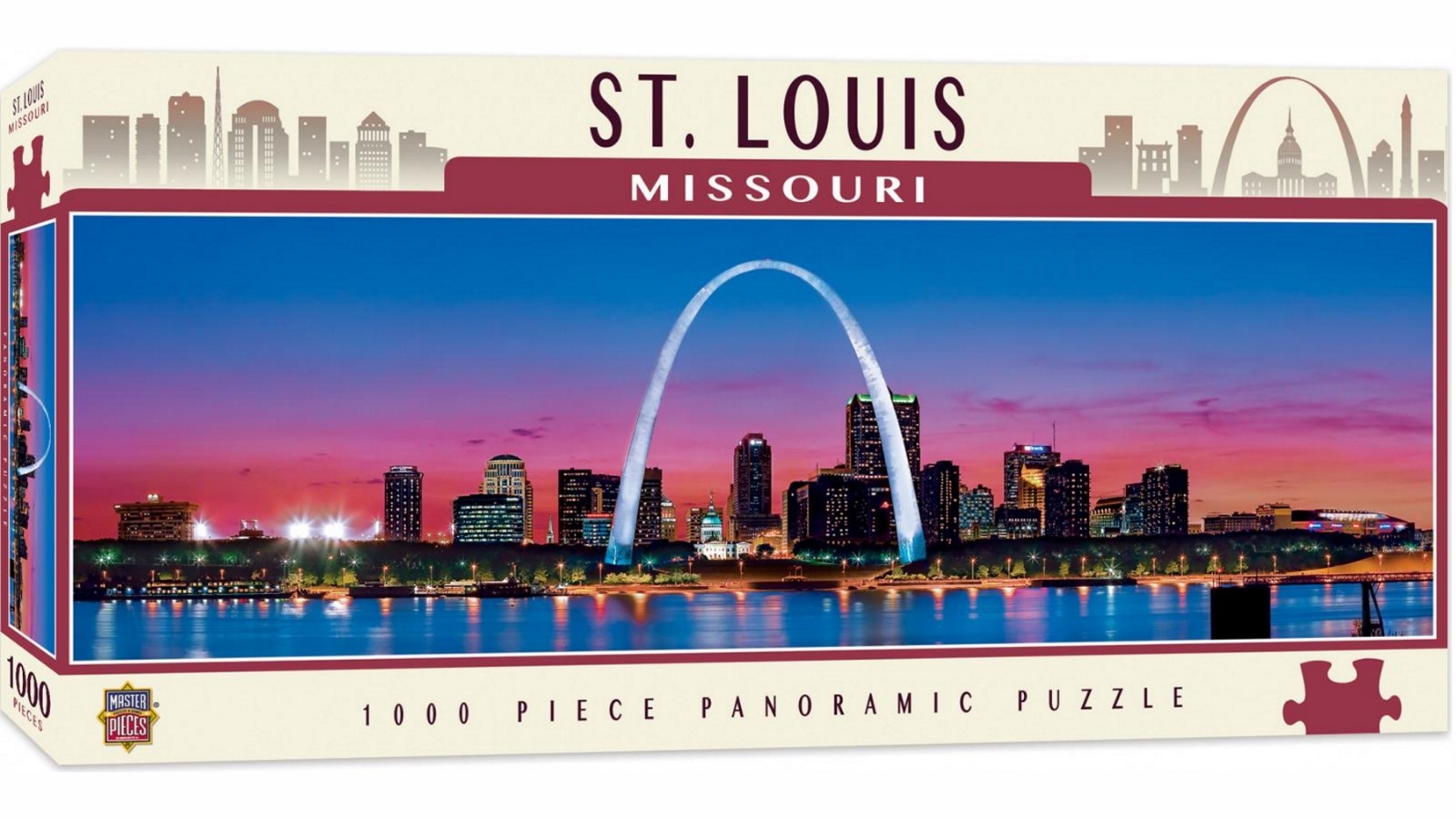 Masterpieces Puzzle City Panoramic St. Louis 1,000 Piece Jigsaw Puzzle ...